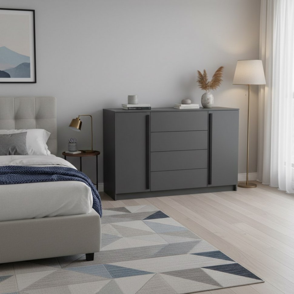 Брандо комод 67.11 ЛДСП Диамант серый