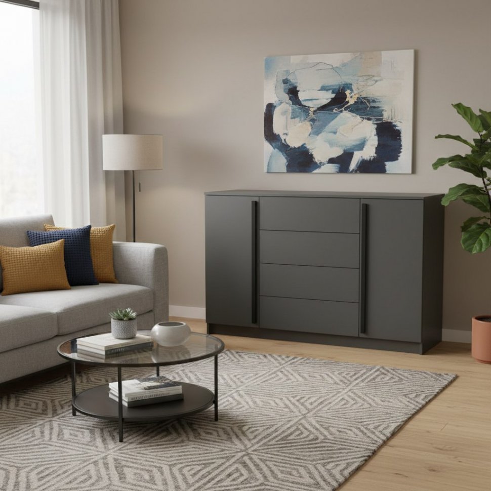 Брандо комод 67.11 ЛДСП Диамант серый