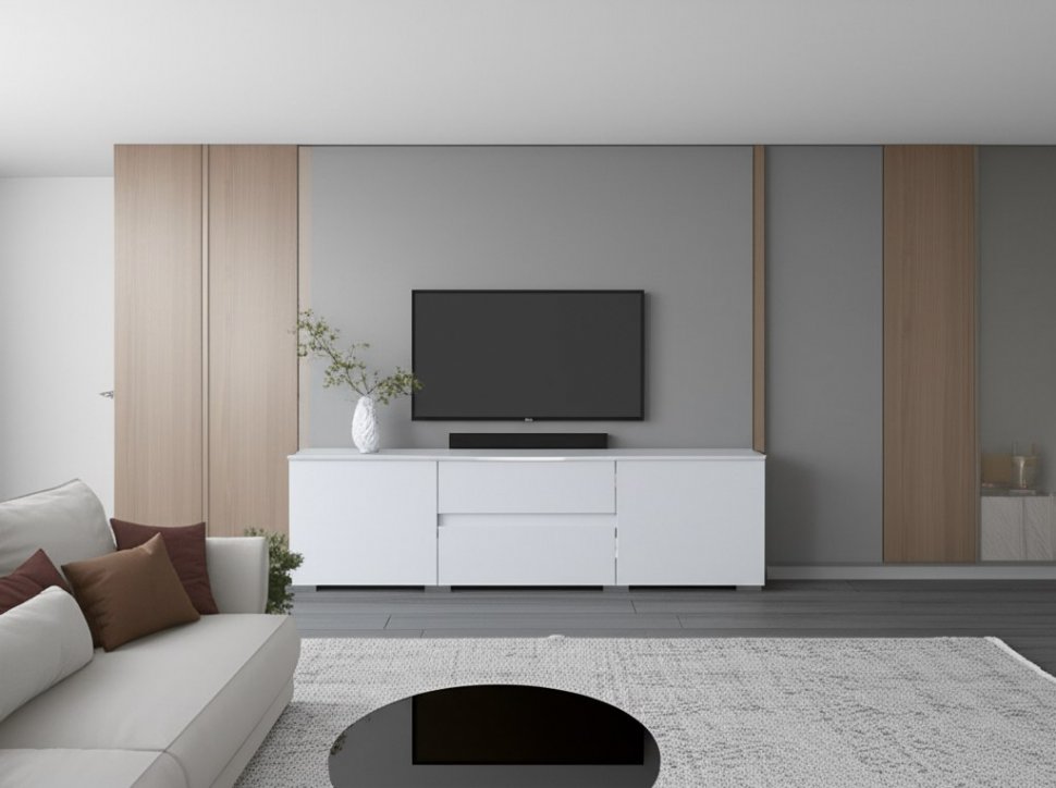 Тумба ТВ Плейона (ТЭКС) Белый