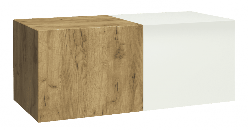 Шкаф для одежды и белья BEST Сакура Модуль 3 (дуб табачный/белый глянец) 1