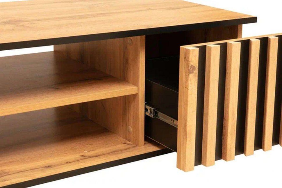 Модульная гостиная Либерти 3 (опора h20) Дуб вотан/Черный