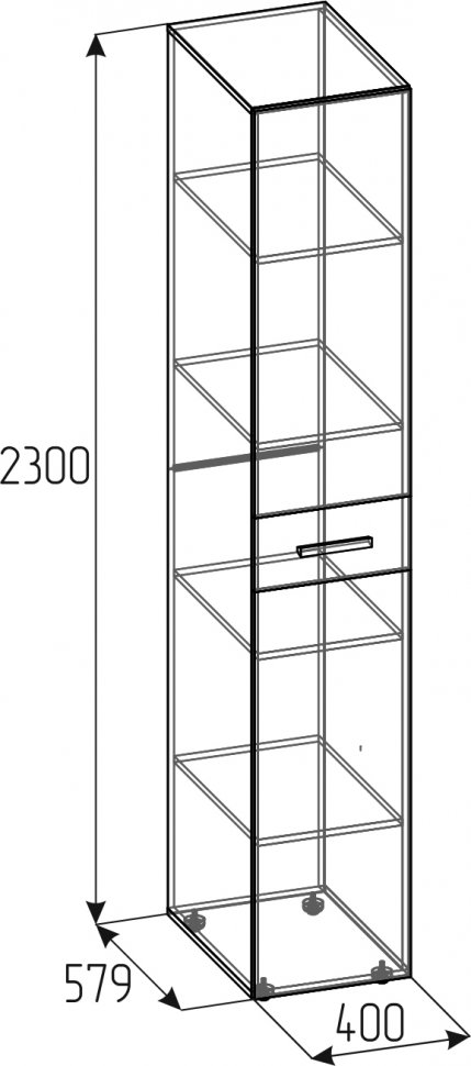 Шкаф-пенал для белья Норвуд 55 Глазов-мебель