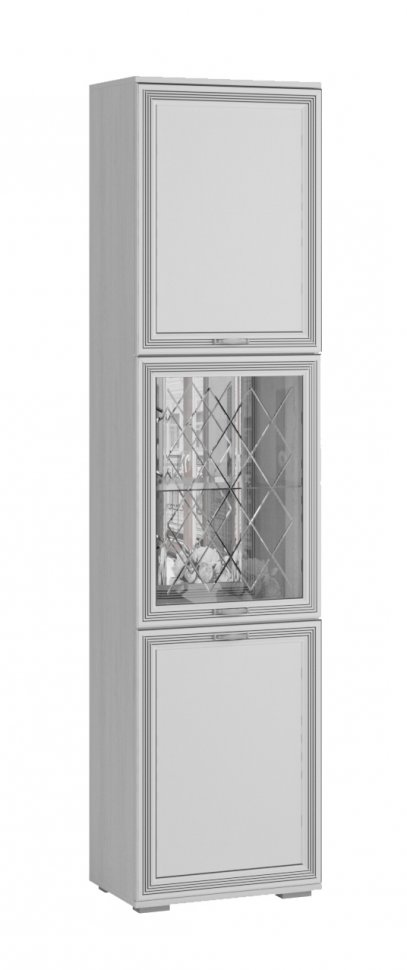 Шкаф-пенал с витриной ЛШ-5 Ливорно Ясень Анкор светлый