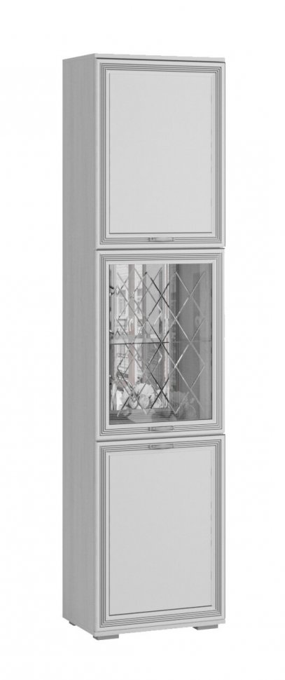 Шкаф-пенал с витриной ЛШ-5 Ливорно Ясень Анкор светлый