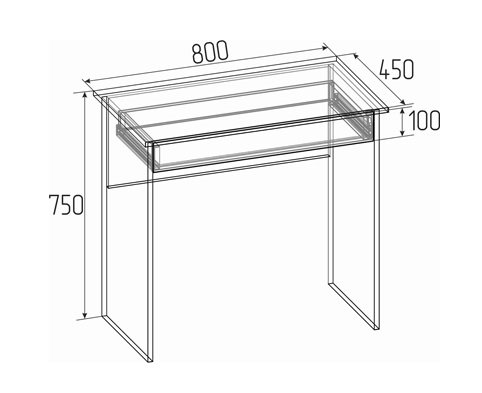 Стол письменный (Арника) Бодега светлый