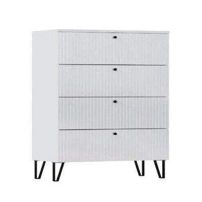Комод Оливия с ящиками, Белый, Белый Глянец