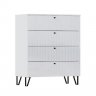 Комод Оливия с ящиками, Белый, Белый Глянец