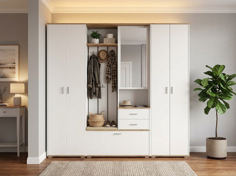 Прихожая модульная Антре 2 Белый