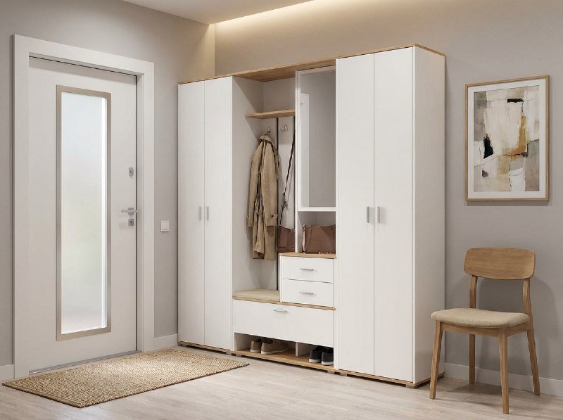 Прихожая модульная Антре 2 Белый