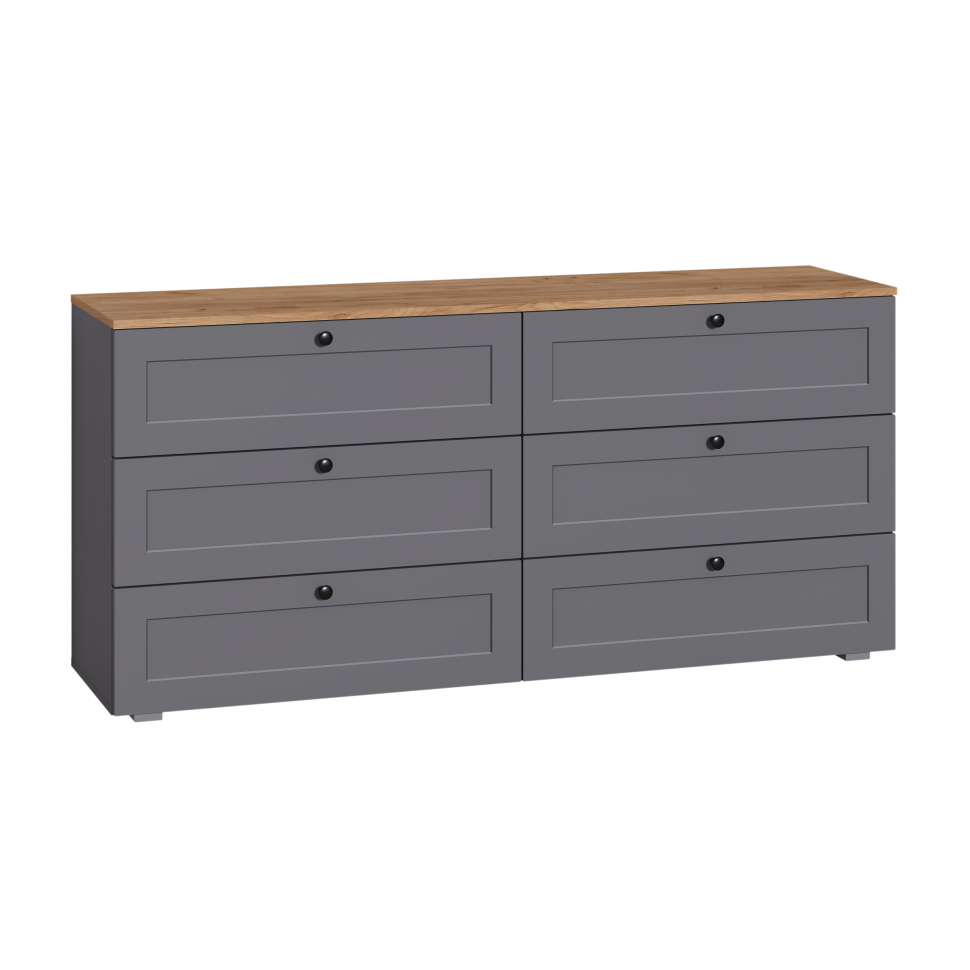 Остин Комод 16.240 Серый графит/Дуб Вотан