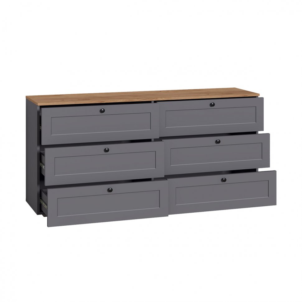 Остин Комод 16.240 Серый графит/Дуб Вотан