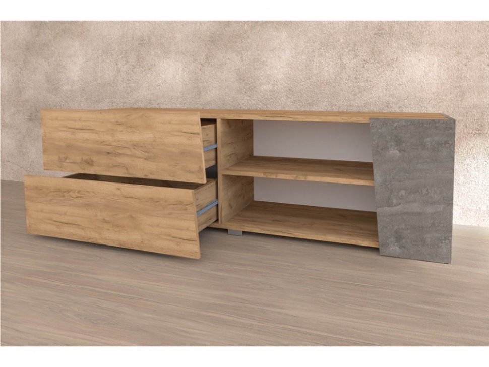 Гостиная Аллегро 10 компл. 1 / Дуб Крафт золотой/Камень темный