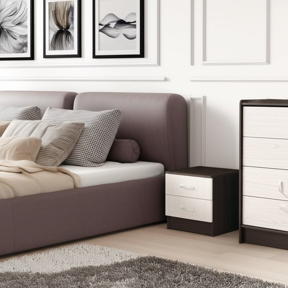 Тумба прикроватная Ронда ТБ (Интерьер Центр) Венге