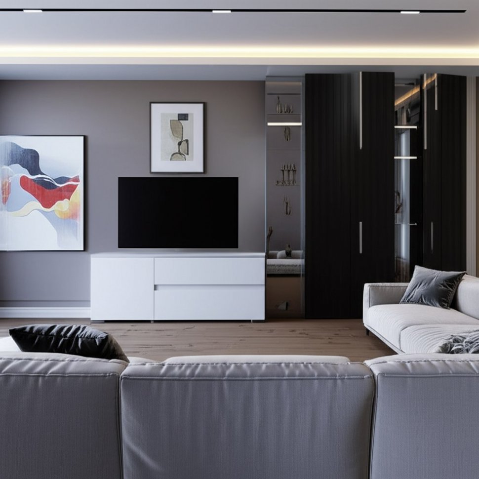 Тумба ТВ малая Плейона (ТЭКС) Белый