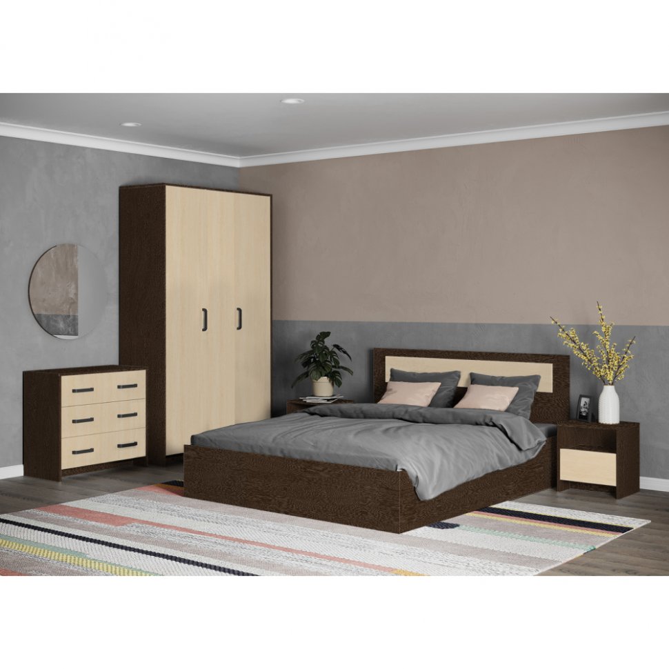 Спальня Соня Комплект (Венге / Дуб молочный)