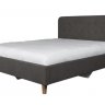 Кровать мягкая 140х200 Легато 9 Арника с латами (много пуговиц, Серый)