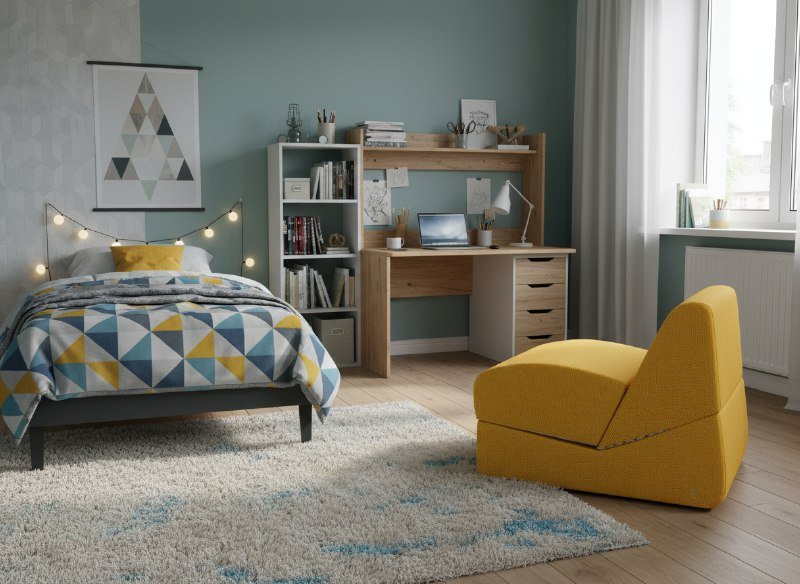 Марвэл Сетка Кресло Желтое