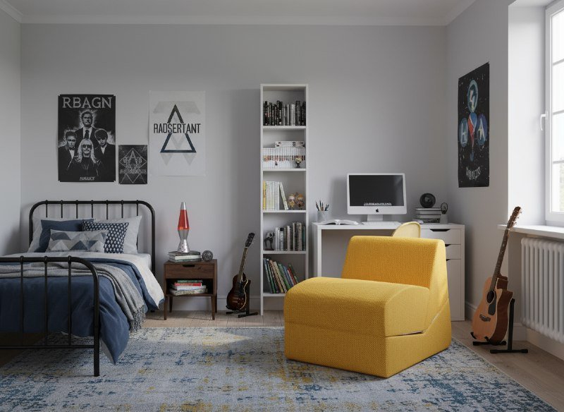 Марвэл Сетка Кресло Желтое