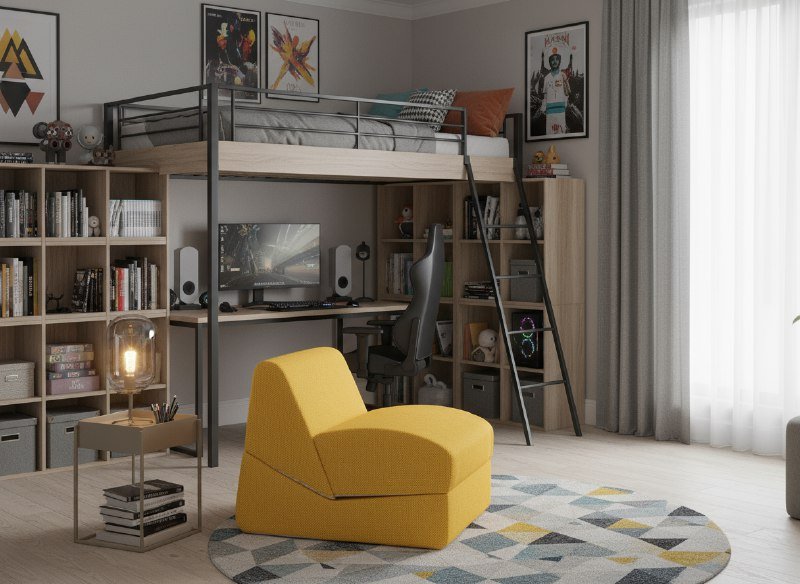 Марвэл Сетка Кресло Желтое