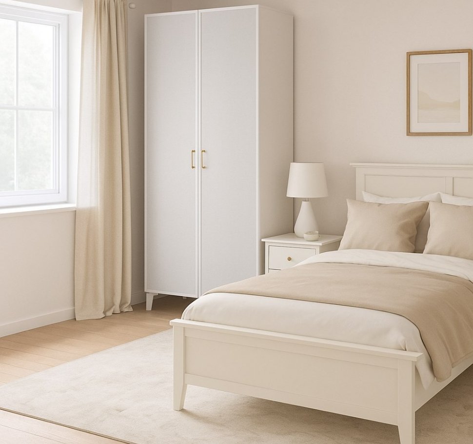 Шкаф двухстворчатый Толедо ТШ-21, Белый