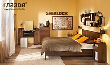 Кровать 180х200  Sherlock 41 Орех (Глазов) с основанием из металла