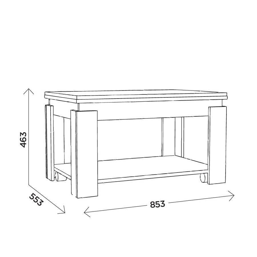 Столик журнальный Януш 1, дуб баррик