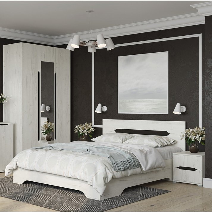 Тумба прикроватная Вега (Горизонт) Крафт белый