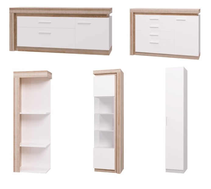 Гостиная Люмен Ижмебель Комплект 2 (Дуб Сакраменто)