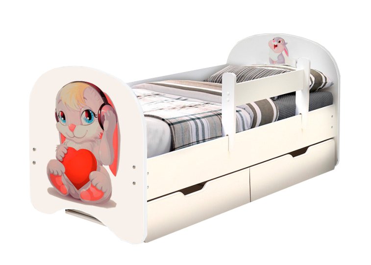 Кровать  80х190 с ящиками (Зайка) Эльбрус-М