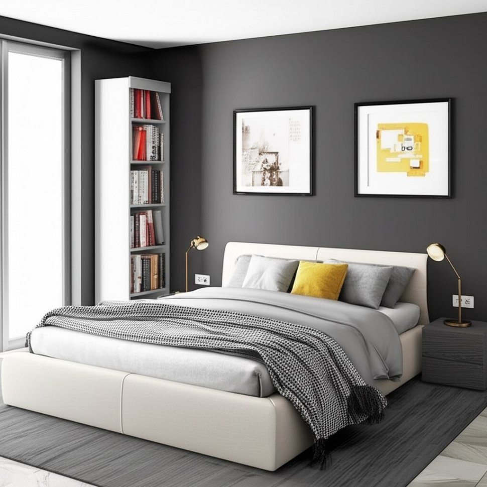 Стеллаж (гл. 560) Монако МН-41 белое дерево