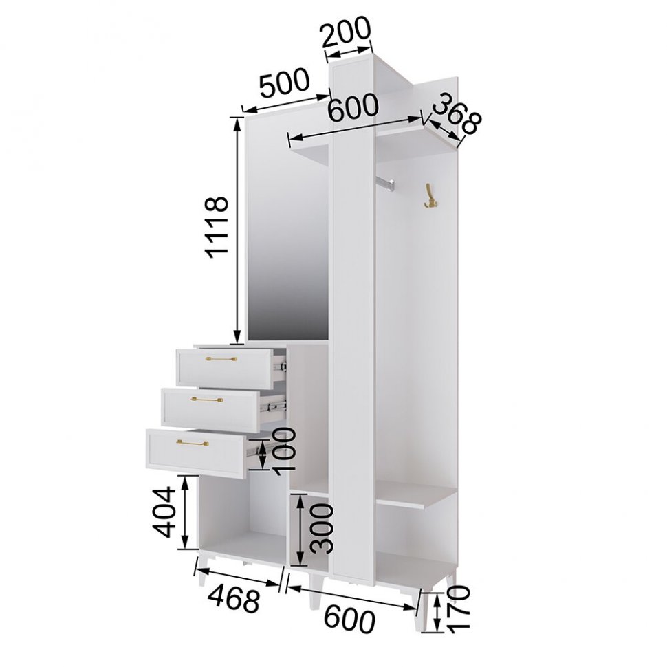 Центральная секция Толедо ТЦС-30, Белый