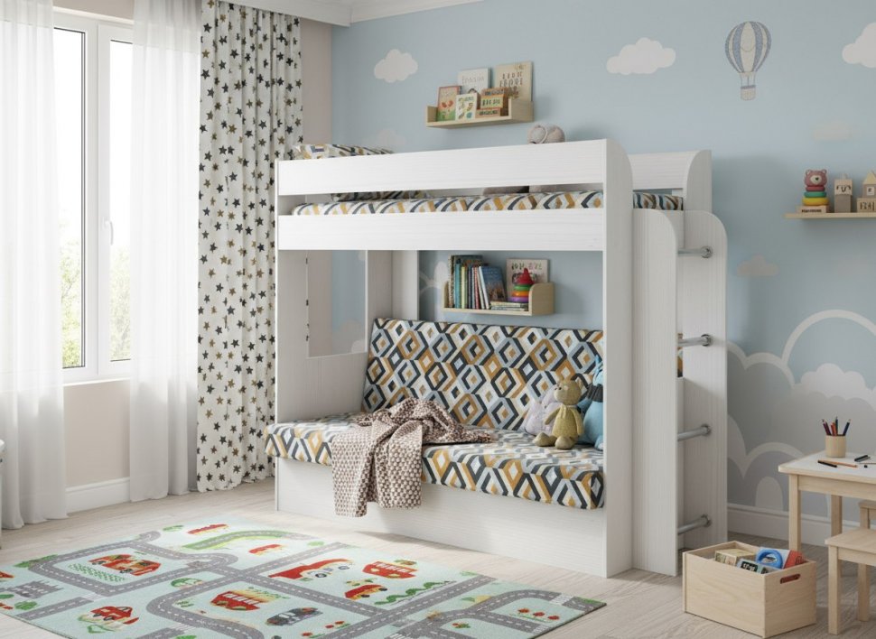 Карамель 75 кровать-диван Бодега Светлый / Ткань Escada Ochra