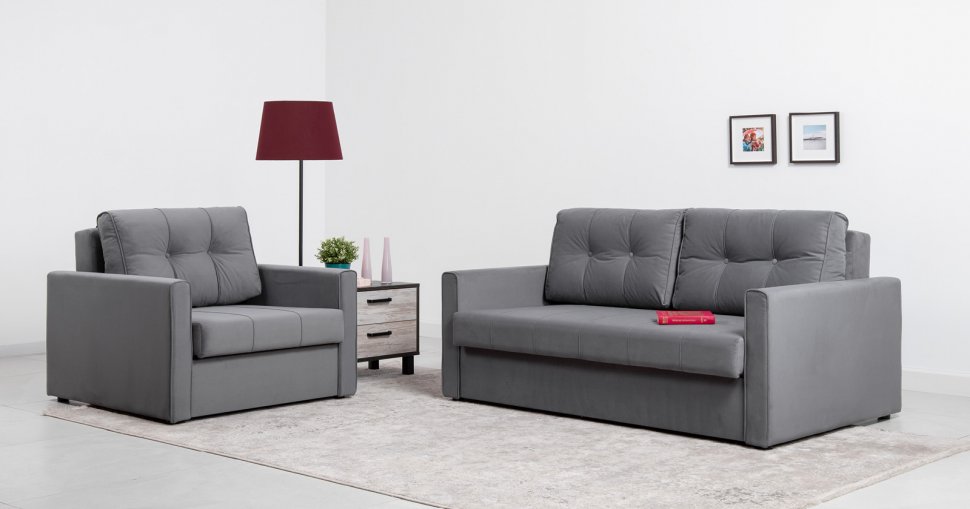 Диван кровать Лео, Серый