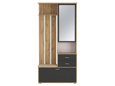 Антре шкаф для прихожей 65.08 Дуб вотан / Диамант серый