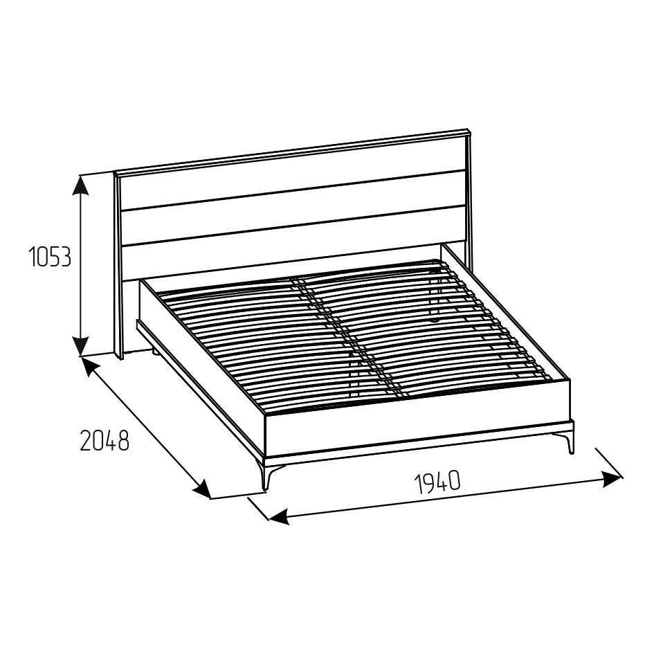 Кровать 160х200 Кара 9 (Глазов) с основанием