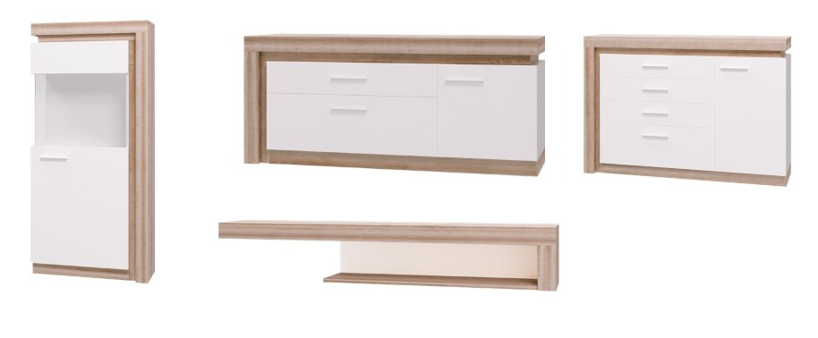 Гостиная Люмен Ижмебель Комплект 1 (Дуб Сакраменто)