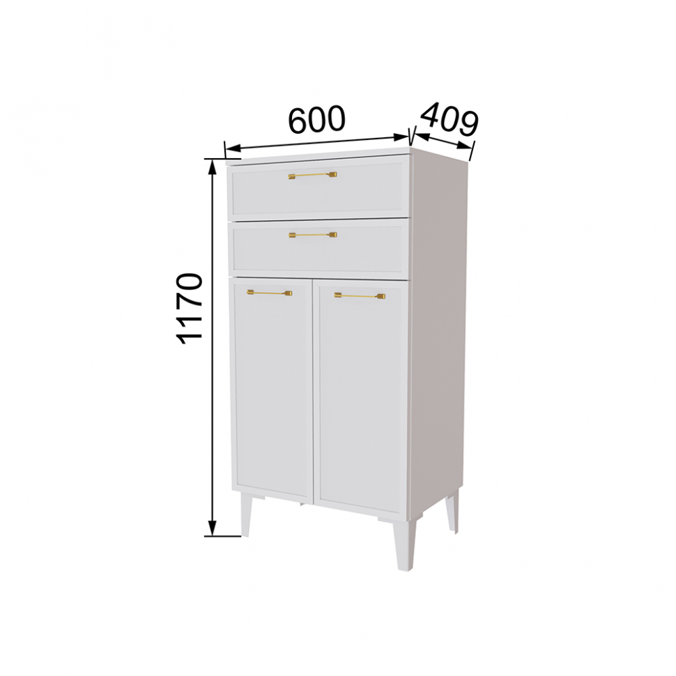 Тумба с ящиками Толедо ТТ-30, Белый