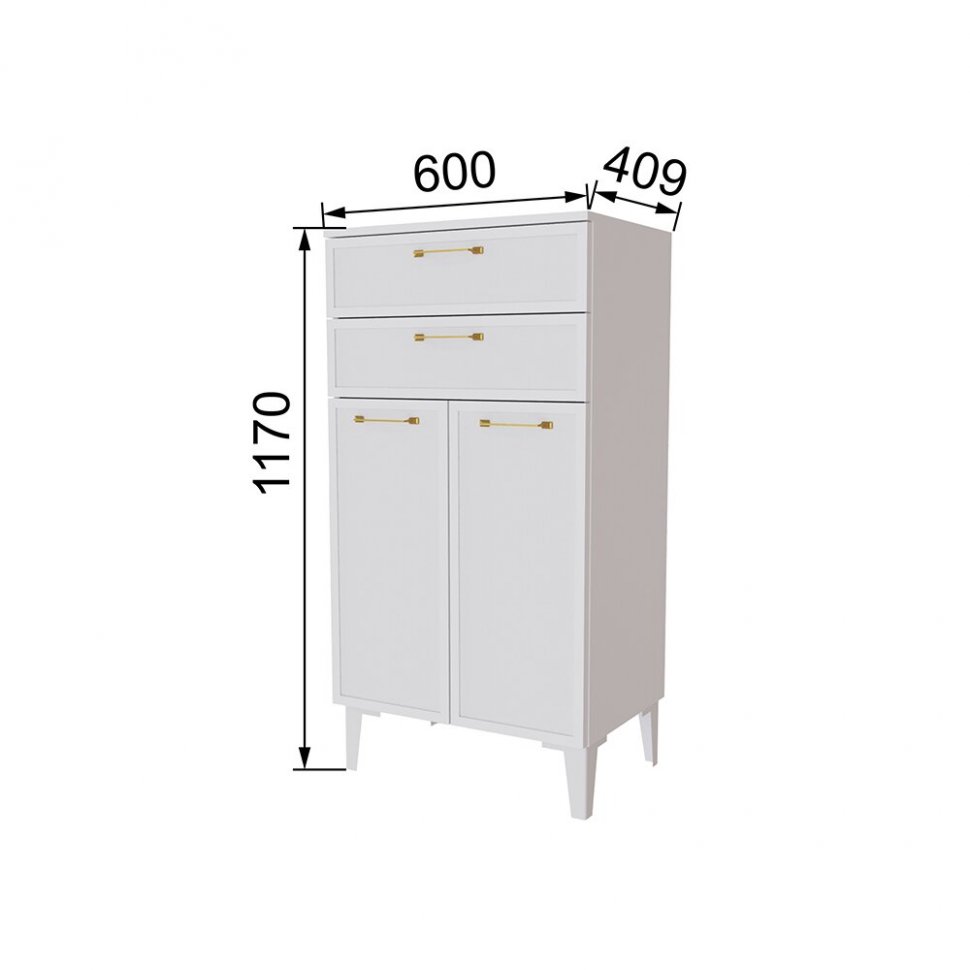 Тумба с ящиками Толедо ТТ-30, Белый