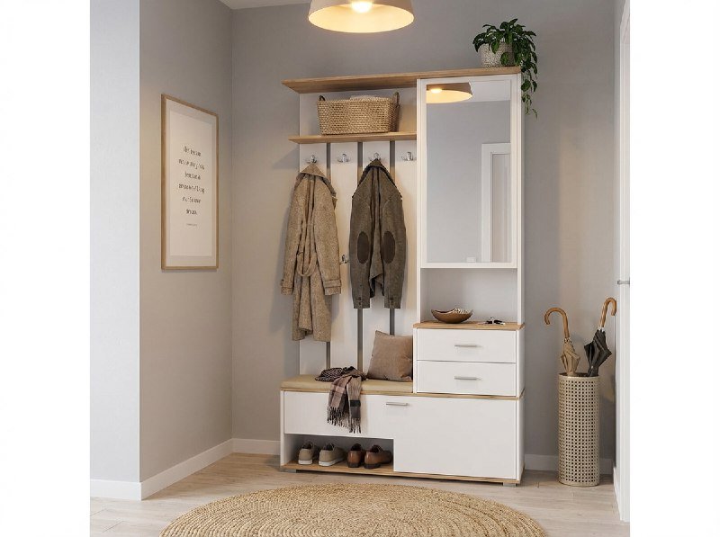 Антре шкаф для прихожей 65.08 Белый