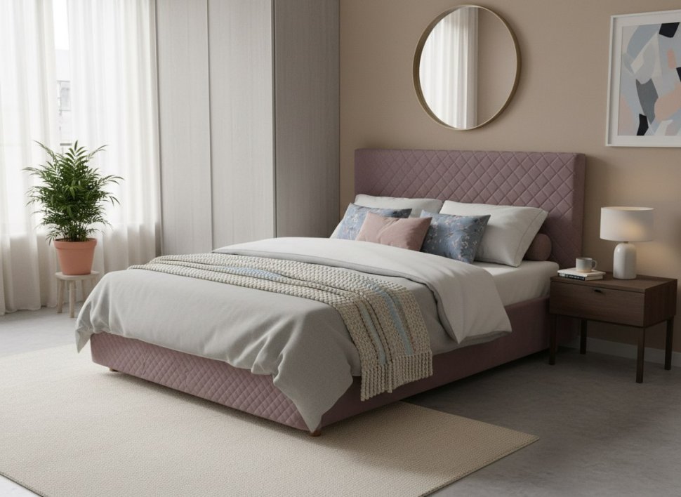 Кровать Galaxy 1800 с под. механизмом / какао №8