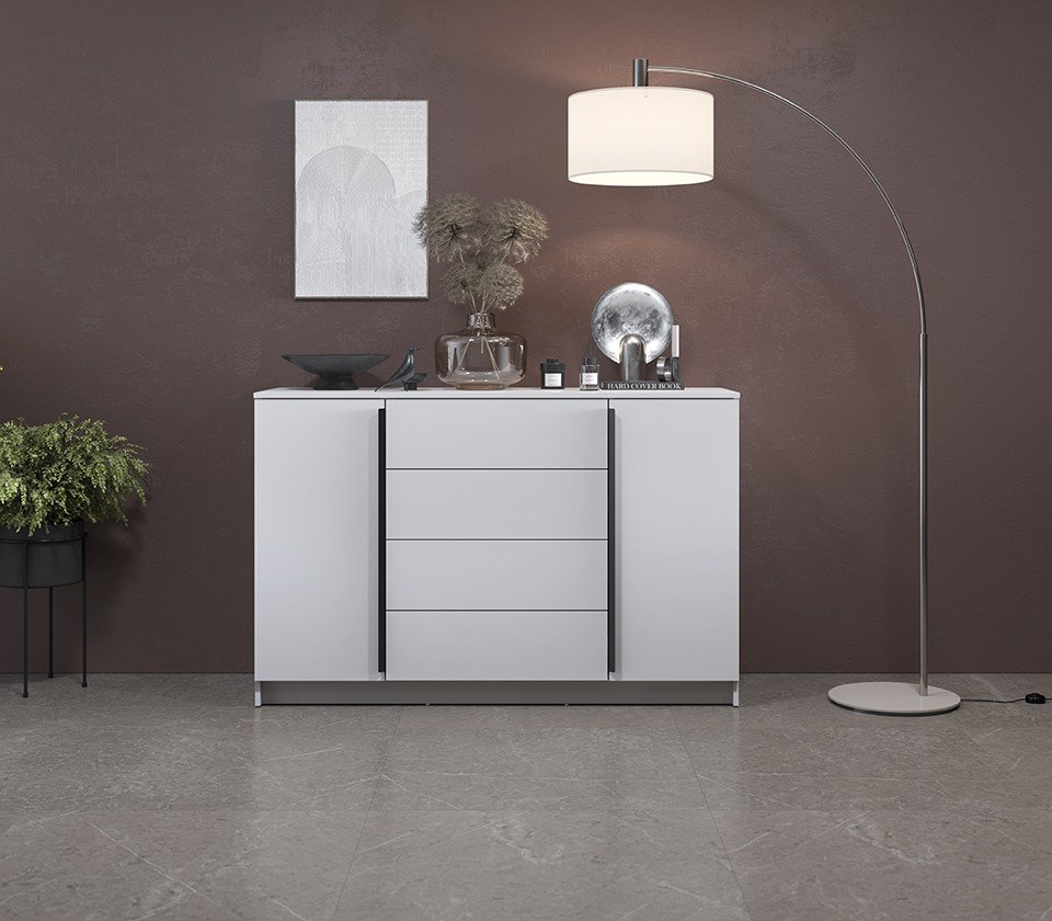 Брандо комод 67.11 ЛДСП Белый