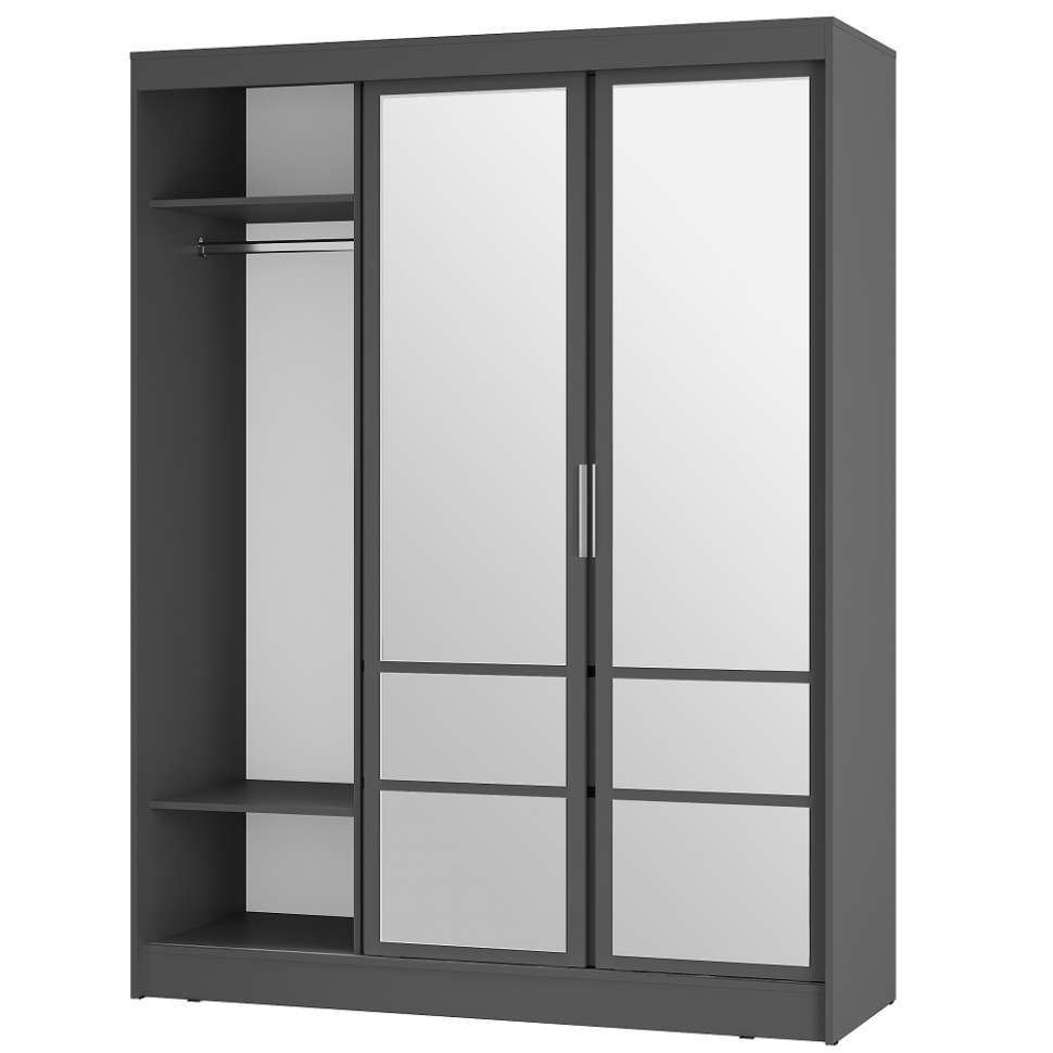 Шкаф-купе Симпл 1600 ШКК-06 (БТС) Графит