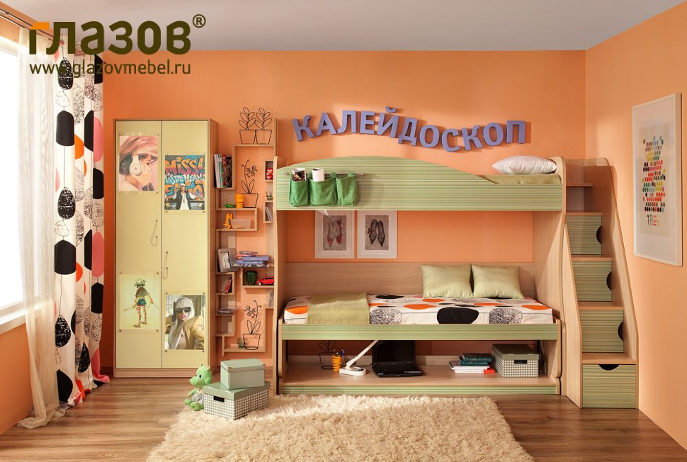 Глазов-мебель Молодежная комната «Калейдоскоп» Комплект 5