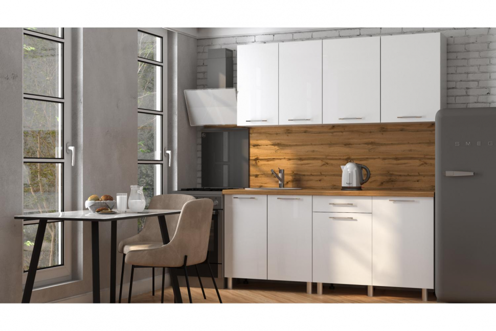 Кухня Танго 1,8 м, Белый