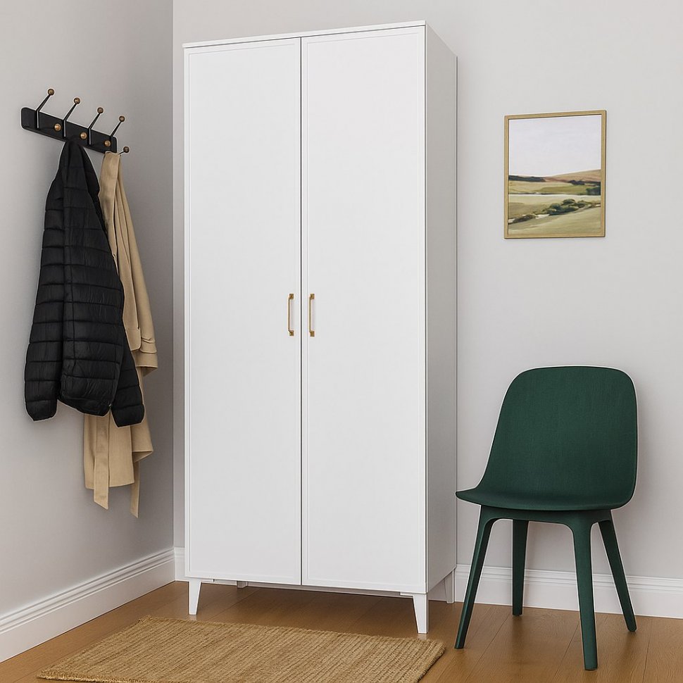 Шкаф 2-х створчатый Толедо ТШ-30, Белый