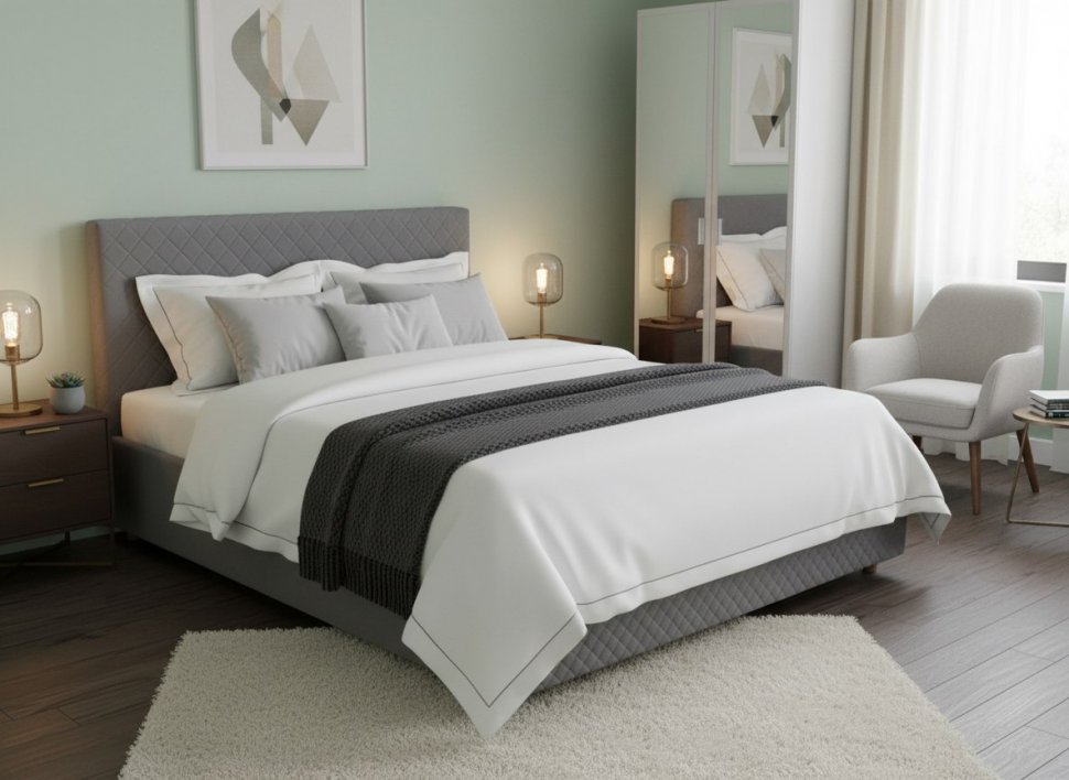 Кровать Galaxy 1800 с под. механизмом / серый №25