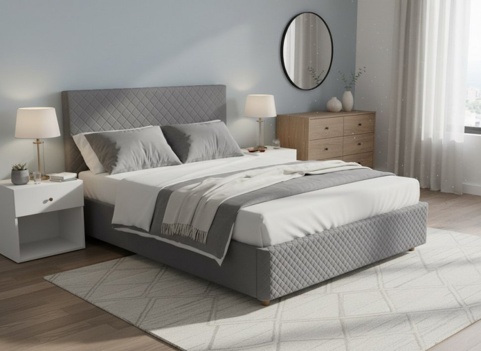 Кровать Galaxy 1800 с под. механизмом / серый №25