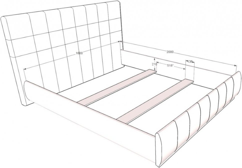 Кровать 160х200 «Лорена» Арника с подъемным механизмом Best 87