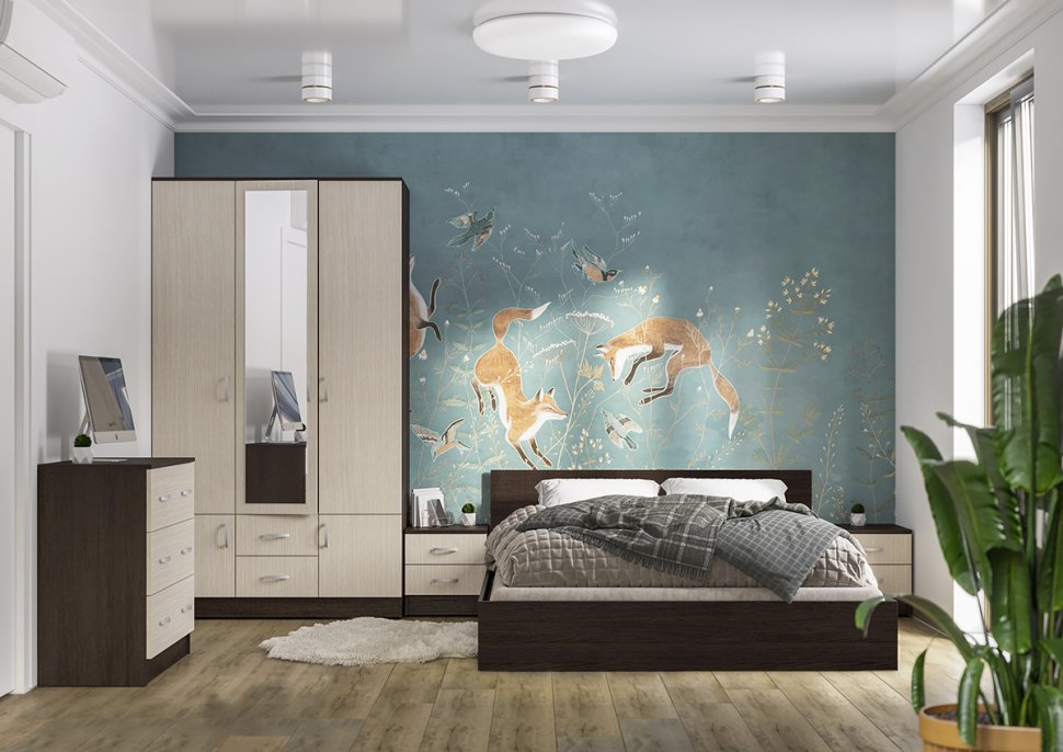 Кровать 140х200 Ронда КР-140 с основанием ДСП Венге