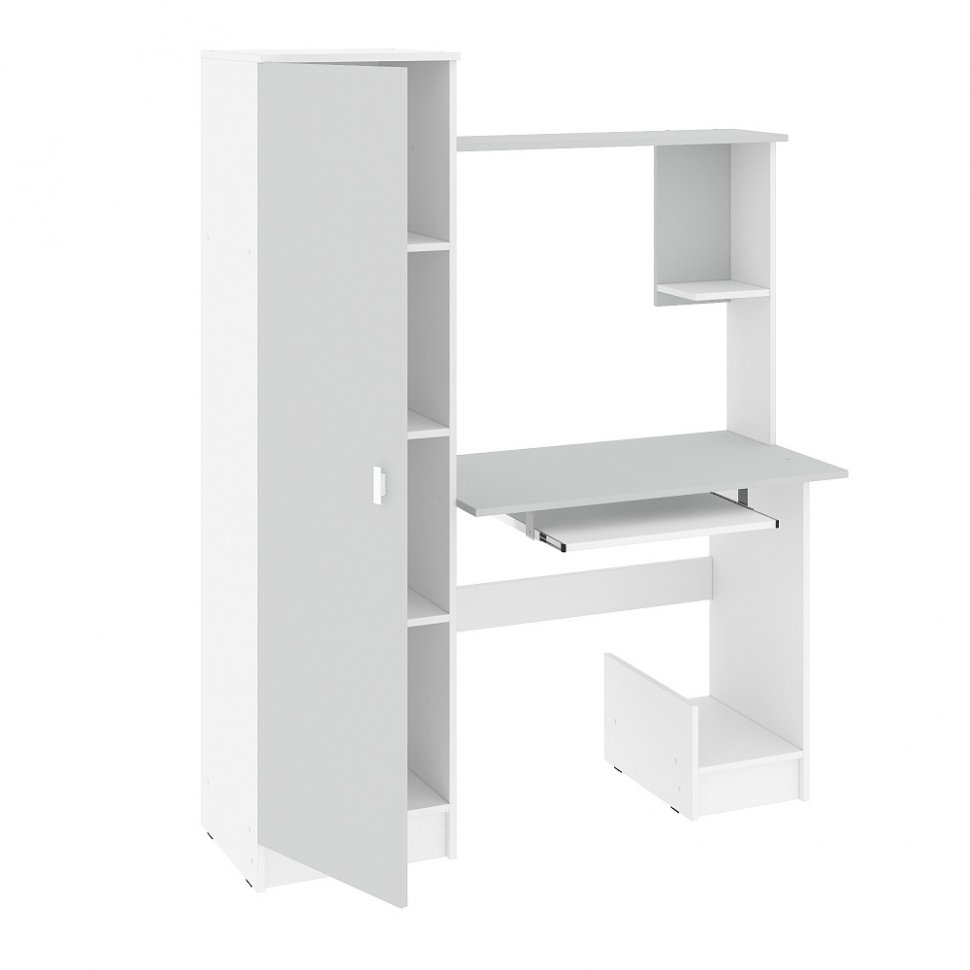 Стол компьютерный КС-004 Серый / Белый